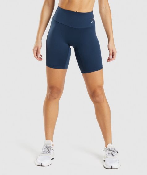 Szorty Gymshark Treningowe Cycling Damskie Granatowe | PL 123GBL